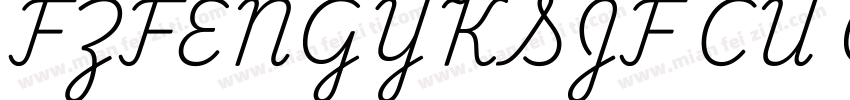 FZFENGYKSJF CU GBK10字体转换